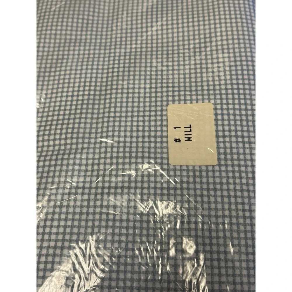VTG Wamsutta Supercale Plus Full Flat Sheet‎ 2 Pillowcases BLUE Gingham Sealed